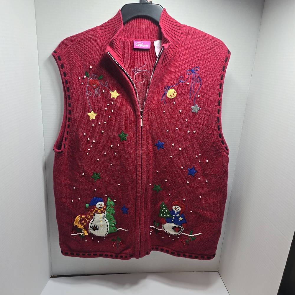 Pappagallo Red Holiday Vest